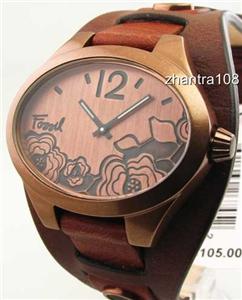NEW FOSSIL JR9812 ROSE Gold Dial FLORAL 