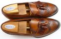 GUCCI sz 9 LEATHER WINGTIP TASSEL LOAFERS 295177 M