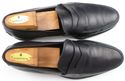 TOD'S sz 9.5 LEATHER PENNY STYLE STRAP LOAFERS MEN