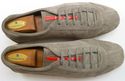 PRADA sz 10 SUEDE LACE UP SNEAKERS 4E2348 MENS GRA