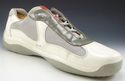 PRADA sz 10 PATENT LEATHER & MESH SNEAKERS PS0906 