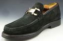 FERRAGAMO sz 8 DIME SUEDE BIT LOAFERS UR35328 MENS