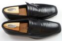 FERRAGAMO sz 8 EE LEATHER APRON TOE LOAFER VF20459