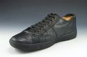 PRADA sz 7 LEATHER LACE UP SNEAKER 4E1643 MENS BLA