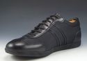 PRADA sz 5 LEATHER & CANVAS LACE UP SNEAKERS 4E159