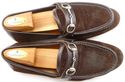 GUCCI sz 8 OILED SUEDE BIT DRIVING MOCCASINS 20340