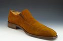 CALZOLERIA TOSCANA sz 41 SUEDE BICYCLE TOE LOAFER 