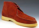 LORO PIANA sz 37.5 SUEDE MOCCASIN TOE ANKLE BOOTS 