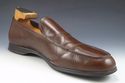 PRADA sz 10.5 LEATHER APRON TOE LOAFER 2D2415 MENS