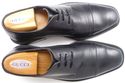 GUCCI sz 8 LEATHER CAP TOE OXFORDS 1115339 MENS BL