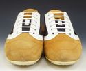 FERRAGAMO sz 7 EE SUEDE  & NYLON SNEAKERS MENS BRO