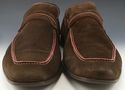 GUCCI sz 11 SUEDE APRON TOE STRAP LOAFERS 141960 M