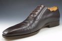 GUCCI sz 9 LEATHER CAP TOE OXFORDS 206625 MENS BRO