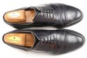 SANTONI sz 11.5 LEATHER CAP TOE OXFORDS 111290 MEN