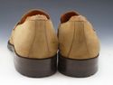 FERRAGAMO sz 8 NUBUCK APRON TOE STRAP LOAFERS MENS