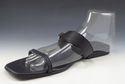 GUCCI sz 10.5 LEATHER STRAP SLIDE SANDALS 1161116 