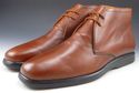 New - SANTONI sz 10.5 LEATHER PLAIN TOE CHUKKA BOO