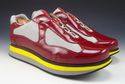 PRADA sz 7 PATENT LEATHER DOUBLE SOLE SNEAKERS 4E2