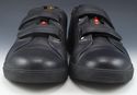 PRADA sz 7.5 LEATHER DOUBLE STRAP SNEAKERS 4P1401 