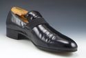 FERRAGAMO sz 7.5 PATENT LEATHER TUXEDO LOAFER 2652