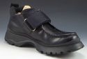 PRADA sz 37.5 LEATHER STRAP ANKLE BOOTS WOMENS BLA