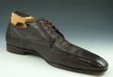 PRADA sz 7 BICYCLE TOE OXFORD 2E1983 MENS BROWN fi