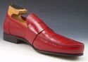 PRADA sz 7 LEATHER MOCCASIN TOE STRAP LOAFERS 2D00