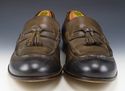 GUCCI sz 8.5 LEATHER TASSEL LOAFERS 212417 MENS OL