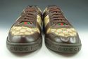 GUCCI sz 14.5 GG CANVAS & LEATHER SNEAKERS 162961 