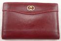 GUCCI INTERLOCKING G ACCENT LEATHER CARD CASE MENS