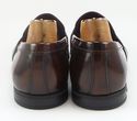 New - PRADA sz 9 BURNISHED LEATHER STRAP LOAFER 2D