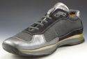 PRADA sz 7 LEATHER & NYLON MESH SNEAKERS 4E0874 ME