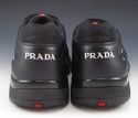 PRADA sz 6 LEATHER & NYLON WEB SNEAKERS 4E1504 MEN