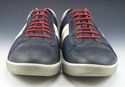 PRADA sz 8.5 LEATHER & NYLON LACE UP SNEAKERS 4E20