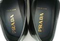 PRADA sz 7.5 LEATHER PLAIN TOE LACE UP OXFORDS 2E0