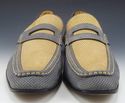 MAGNANNI sz 9.5 PERFORATED NUBUCK STRAP LOAFERS ME