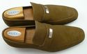 New - GUCCI sz 7 TEXTURED SUEDE PLATE LOAFERS 2474