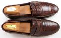 DSQUARED2 sz 42.5 REPTILE EMBOSSED LOAFERS 310371 