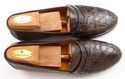 FERRAGAMO sz 10 TEXAS CROCODILE LOAFERS UG16937 ME