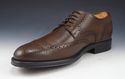 TOD'S sz 8 LEATHER WINGTIP DERBY OXFORDS MENS BROW