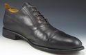 JOHN VARVATOS sz 10.5 LEATHER CAP TOE SLIP ON OXFO