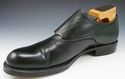 PRADA sz 7 PLAIN TOE LEATHER VELCRO OXFORD MENS DA