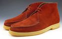 LORO PIANA sz 37.5 SUEDE MOCCASIN TOE ANKLE BOOTS 