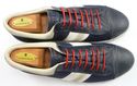 PRADA sz 8.5 LEATHER & NYLON LACE UP SNEAKERS 4E20