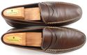 TOD'S sz 9 LEATHER MOCCASIN TOE STRAP LOAFERS MENS