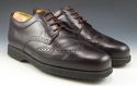 TOD'S sz 7 LEATHER WINGTIP OXFORDS MENS DARK BROWN