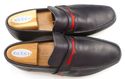 GUCCI sz 9 LEATHER STRAP DECK LOAFERS 170302 MENS 