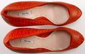 New - MIU MIU sz 39 SNAKESKIN PLATFORM PUMPS WOMEN