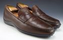 TOD'S sz 9 LEATHER STRAP LOAFERS MENS BROWN fits U