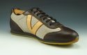 LOUIS VUITTON sz 6.5 LEATHER & CANVAS SNEAKERS LI1